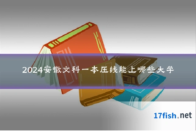 2024安徽文科一本压线能上哪些大学
