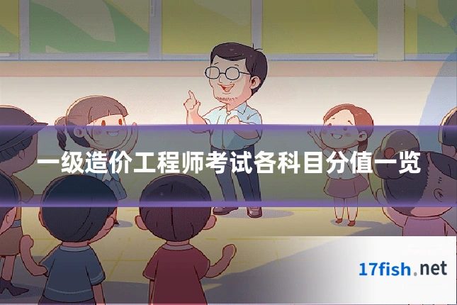 一级造价工程师考试各科目分值一览