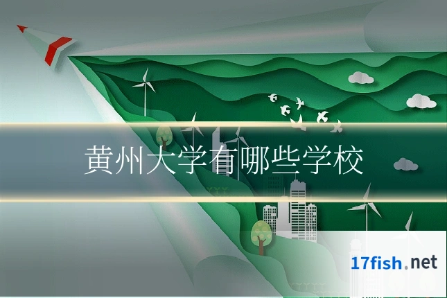 黄州大学有哪些学校