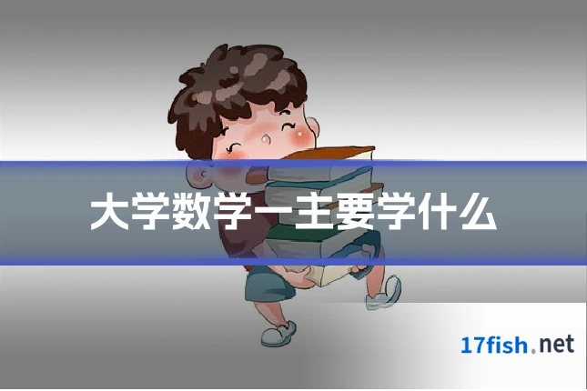 大学数学一主要学什么