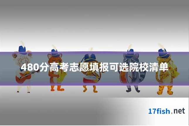 480分高考志愿填报可选院校清单