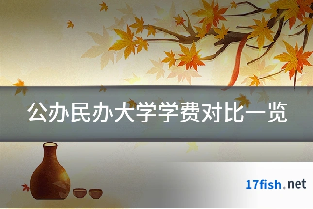 公办民办大学学费对比一览