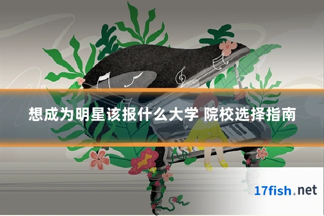 想成为明星该报什么大学 院校选择指南
