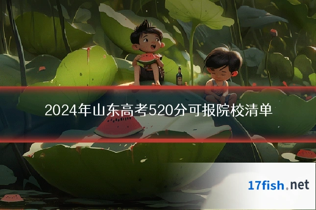2024年山东高考520分可报院校清单