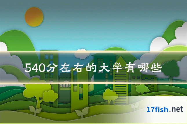 540分左右的大学有哪些
