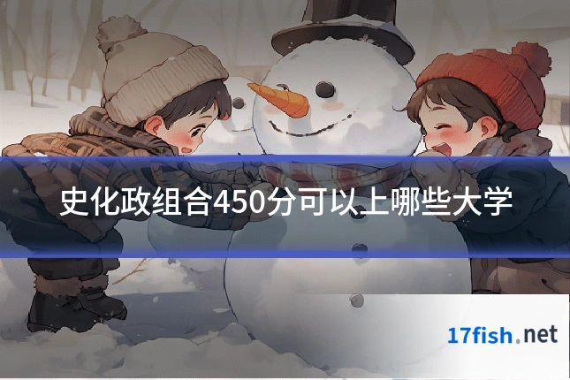 史化政组合450分可以上哪些大学