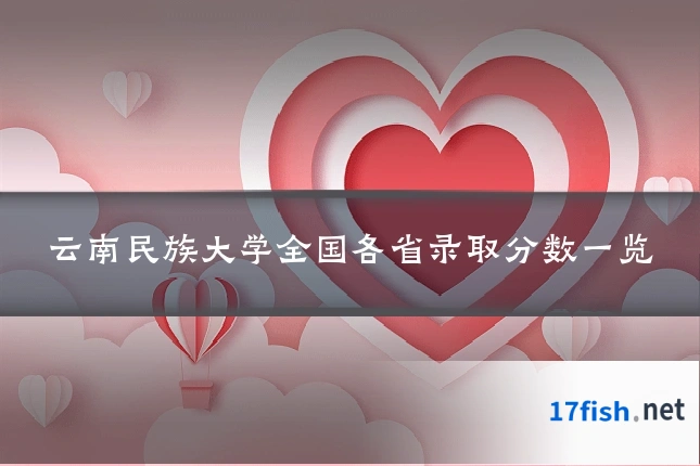 云南民族大学全国各省录取分数一览