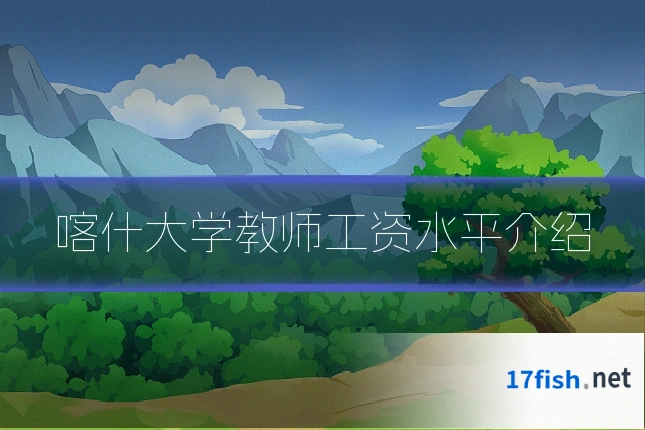 喀什大学教师工资水平介绍