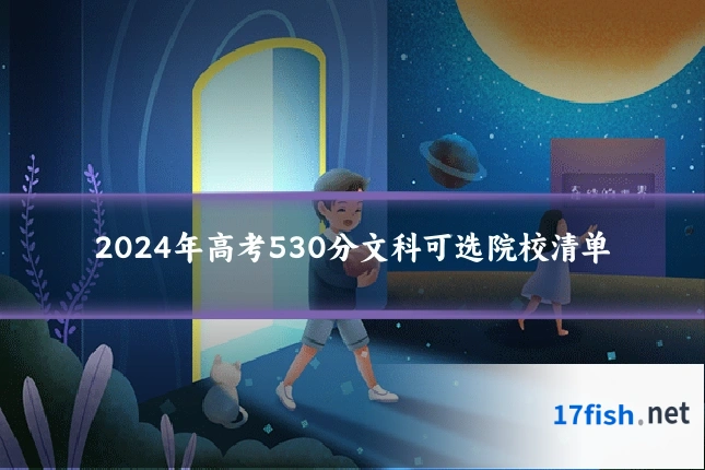 2024年高考530分文科可选院校清单