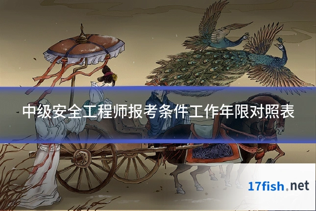 中级安全工程师报考条件工作年限对照表