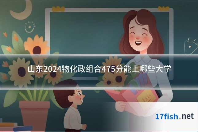 山东2024物化政组合475分能上哪些大学