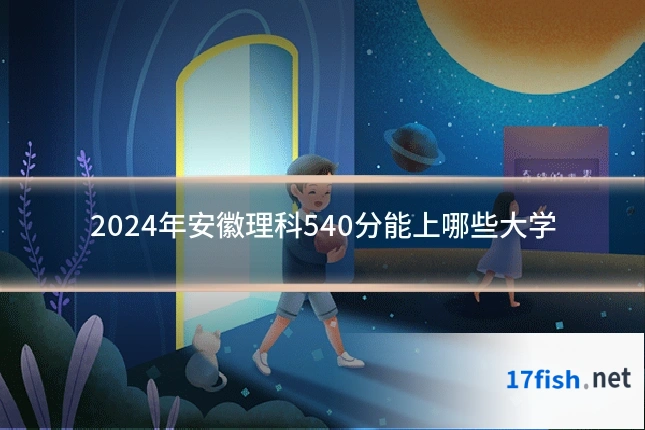 2024年安徽理科540分能上哪些大学