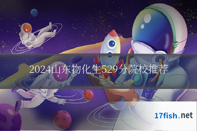 2024山东物化生529分院校推荐