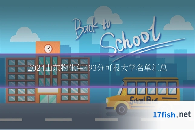 2024山东物化生493分可报大学名单汇总