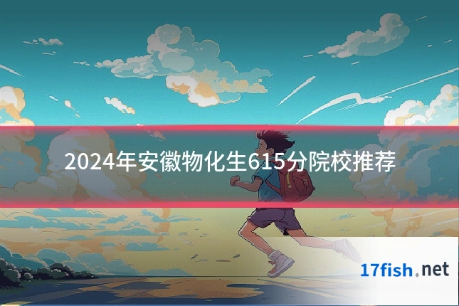 2024年安徽物化生615分院校推荐