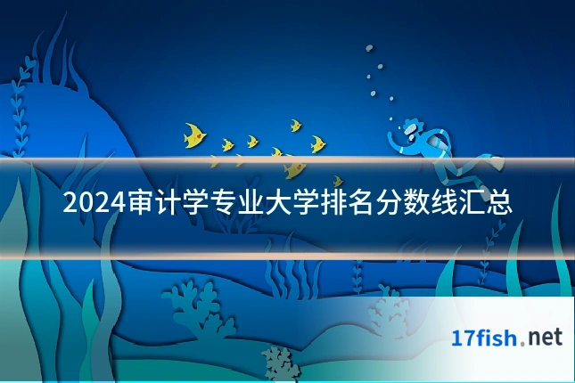 2024审计学专业大学排名分数线汇总