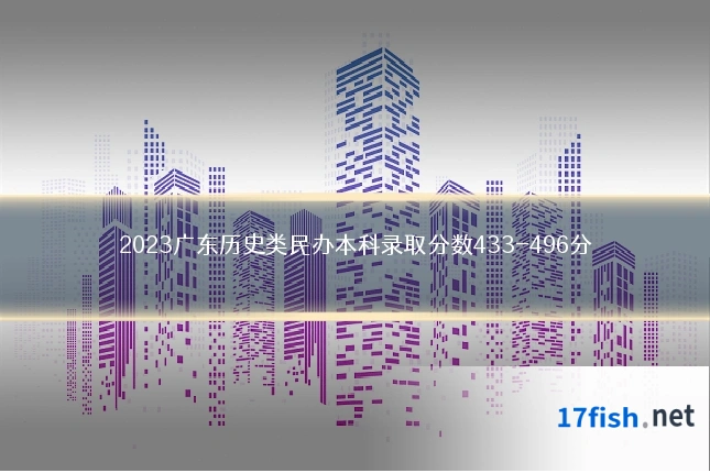 2023广东历史类民办本科录取分数433-496分