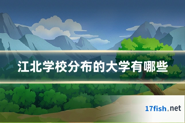 江北学校分布的大学有哪些