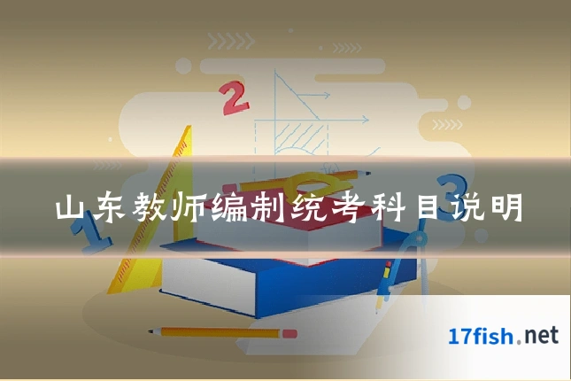 山东教师编制统考科目说明