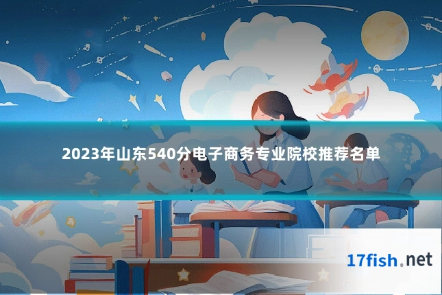 2023年山东540分电子商务专业院校推荐名单