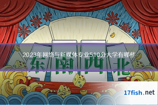 2023年网络与新媒体专业510分大学有哪些