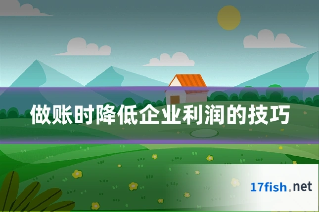 做账时降低企业利润的技巧