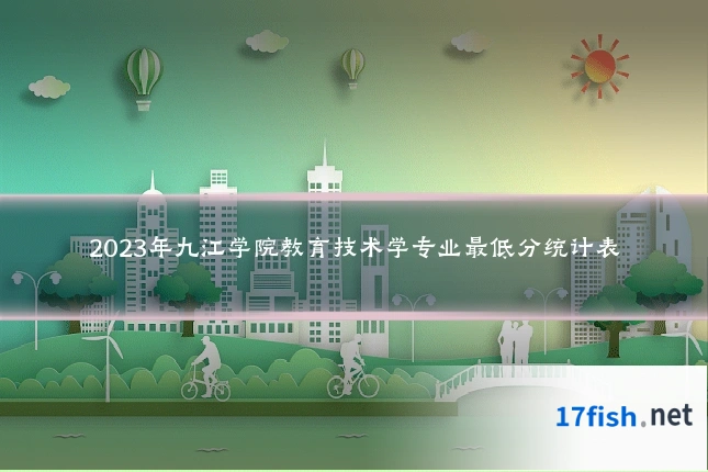 2023年九江学院教育技术学专业最低分统计表
