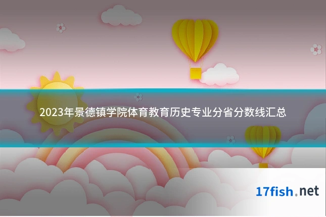2023年景德镇学院体育教育历史专业分省分数线汇总