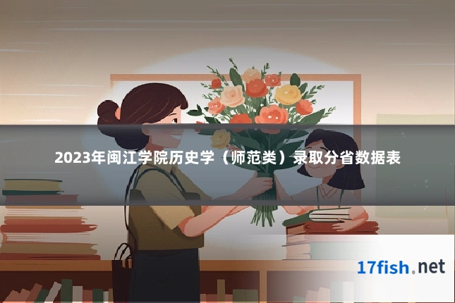 2023年闽江学院历史学(师范类)录取分省数据表