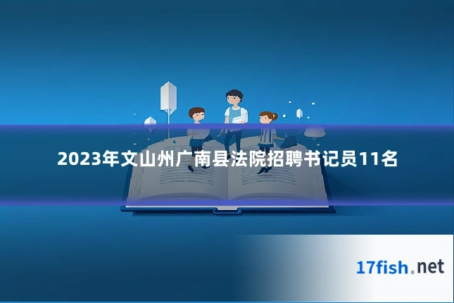 2023年文山州广南县法院招聘书记员11名