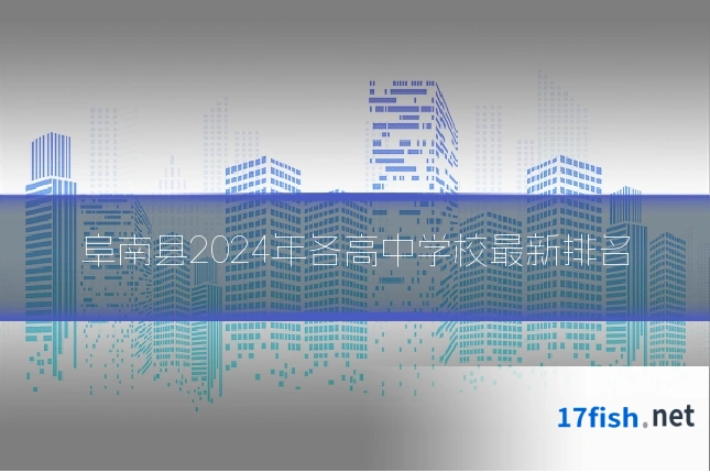 阜南县2024年各高中学校最新排名
