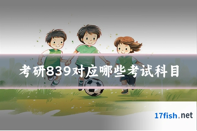 考研839对应哪些考试科目