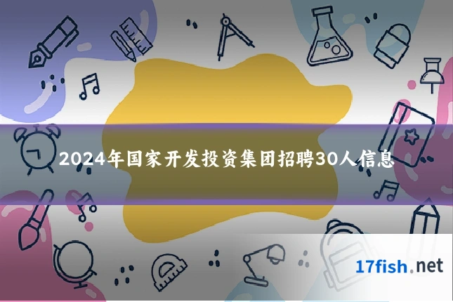 2024年国家开发投资集团招聘30人信息