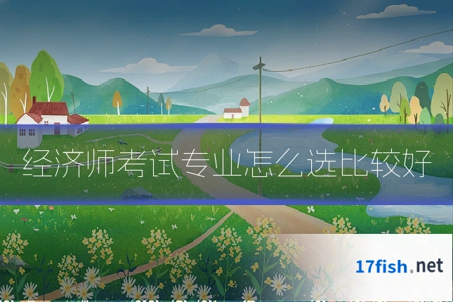 经济师考试专业怎么选比较好