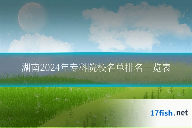 湖南2024年专科院校名单排名一览表