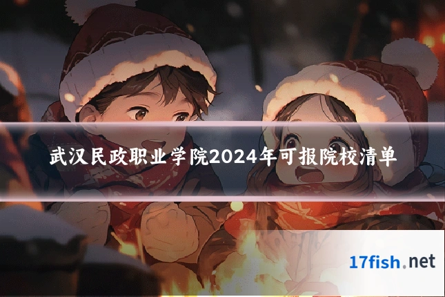 武汉民政职业学院2024年可报院校清单