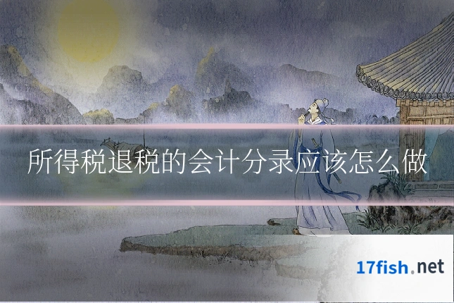 所得税退税的会计分录应该怎么做
