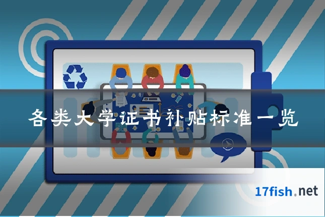 各类大学证书补贴标准一览