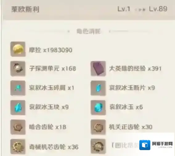 原神莱欧斯利突破材料汇总