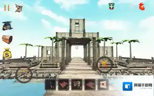 木筏海上生存岛屿